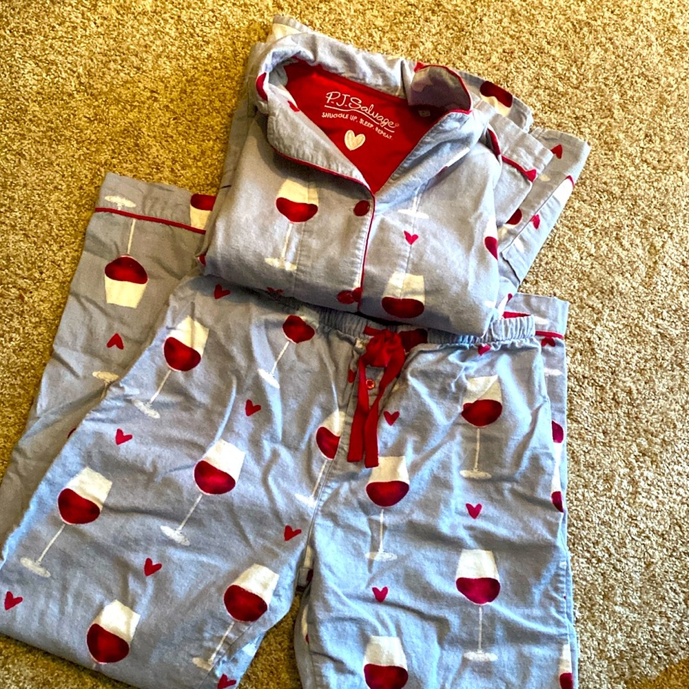 PJ Salvage Wine Glass Pajama Set